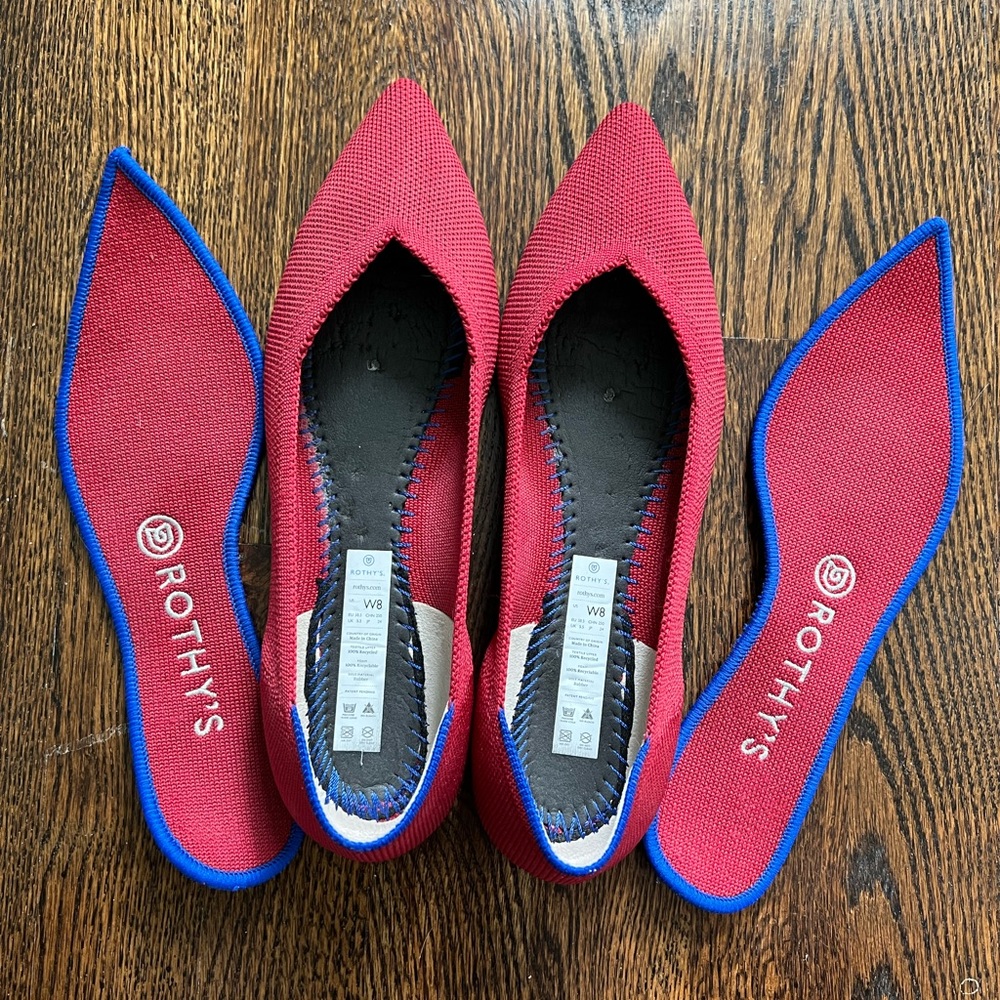 EUC size 8 Rothy’s Chili points